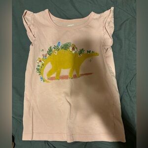 Carter’s girls for pink ruffled dinosaur top